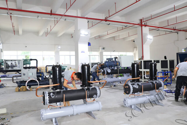 open type chiller assembling